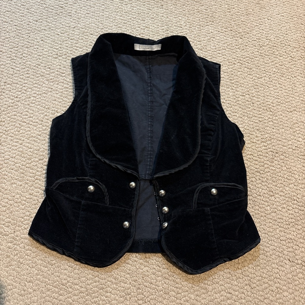 Vintage Charlotte Russe Black Velvet Vest
